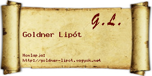 Goldner Lipót névjegykártya